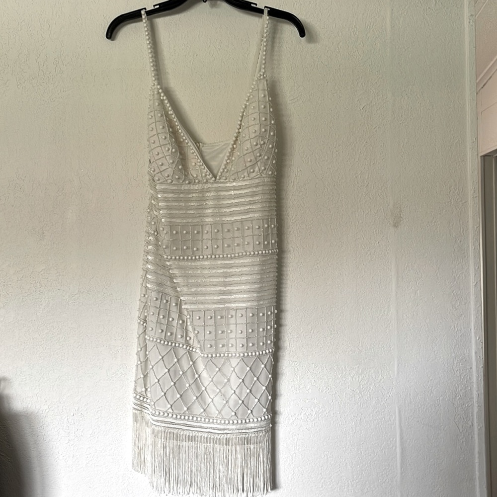 Bridal western flapper dress